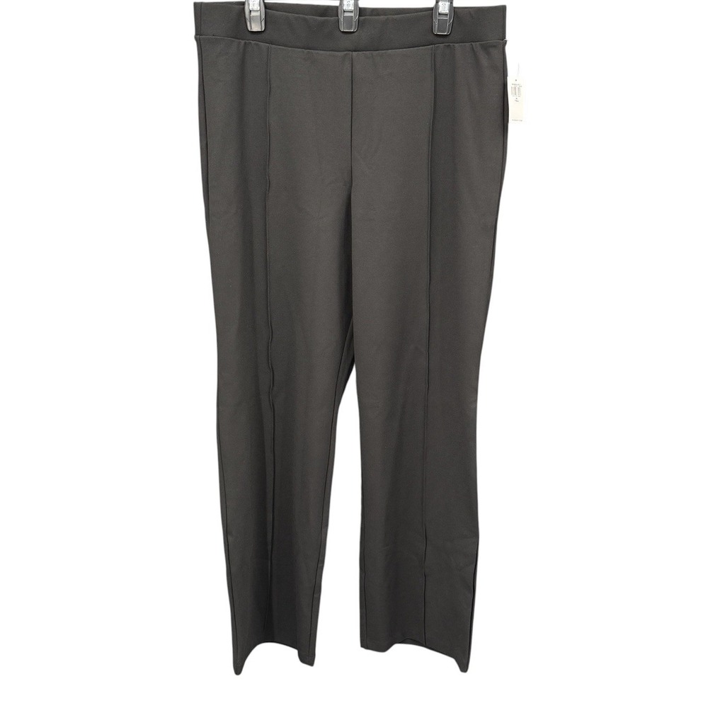 Old Navy Stevie Straight Pants Womens XL Tall Black Extra High Rise Pull On NWT
